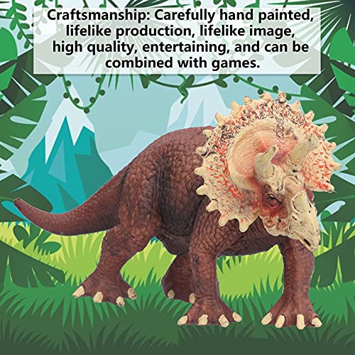 FOTABPYTI Juguetes de Colección de Animales Pintados a Mano, Modelo de Triceratops, Significado Educativo Duradero, No Tóxico para Mayores de 3 Años para Fanáticos, Colección para Niños,(Triceratops)