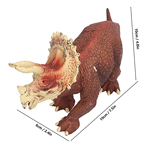 FOTABPYTI Juguetes de Colección de Animales Pintados a Mano, Modelo de Triceratops, Significado Educativo Duradero, No Tóxico para Mayores de 3 Años para Fanáticos, Colección para Niños,(Triceratops)