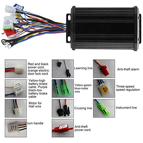 Fournyaa Controlador de Scooter de Aluminio, Controlador de un Solo Chip de 9 Tubos y 32 bits, Controlador de Motor sin escobillas para Piezas de Scooter eléctrico