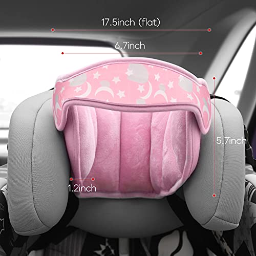 FREESOO Reposacabezas Soporte Cabeza Sujeta Cabezas Coche para Niños Infantil Bebe Seguridad Cinturón de Sujeción Correa Ajustable para Asiento de Coche Cómoda Posicionador Cabeza