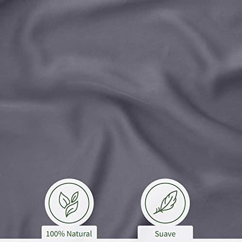 Funda Nórdica de Bambú Duvet Cover | Suavidad | Sostenible | Funda Nórdica Lujo | Funda Nordica Antiacaros | Tejido Transpirable | Gris Oscuro - 240x220| Bambaw