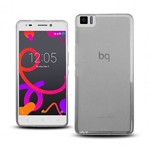 Funda para bq Aquaris M4.5 y bq Aquaris A4.5 de gel (silicona), semirrígida, color BLANCO translúcido