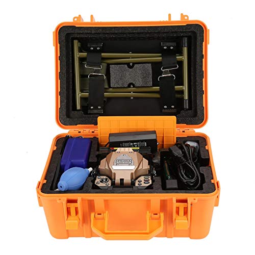 Fusion Splicer, FS-60A Kit de Máquina de Empalme por Fusión de Soldadura de Fibra óptica de Alta Precisión para la Conexión de Fibras ópticas Proyectos de Cable 50 / 60Hz(Regulaciones de EE. UU.)