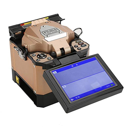 Fusion Splicer, FS-60A Kit de Máquina de Empalme por Fusión de Soldadura de Fibra óptica de Alta Precisión para la Conexión de Fibras ópticas Proyectos de Cable 50 / 60Hz(Regulaciones de EE. UU.)