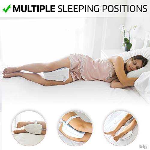 Gadgy Almohada Piernas Dormir | Almohadas ortopédicas para Las Rodillas | Cojin ergonomico para Dormir de Lado