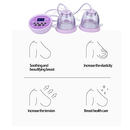 Gaeirt Masajeador De Senos Eléctrico, Masajeador De Senos Recargable De Material De Silicona Saludable para Diario para Mujeres(Medio de la máquina Principal (Taza C))