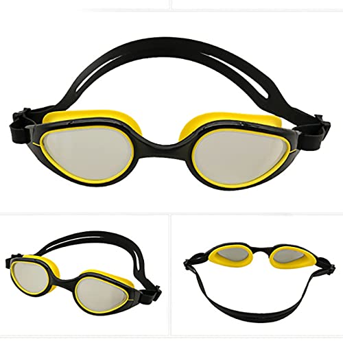 Gafas natación antifugas antivaho anti-ultravioleta gafas de natación puente nasal de silicona suave tapones para los oídos y clips nasales gratuitos adecuados para hombre mujeres adolescentes niños