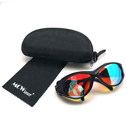 Gafas protectoras de seguridad láser Gafas 532nm Gafas láser para fibra YAG Marcado láser Corte Tallado interno Depilación del tatuaje Tratamiento de belleza OD5 + CE