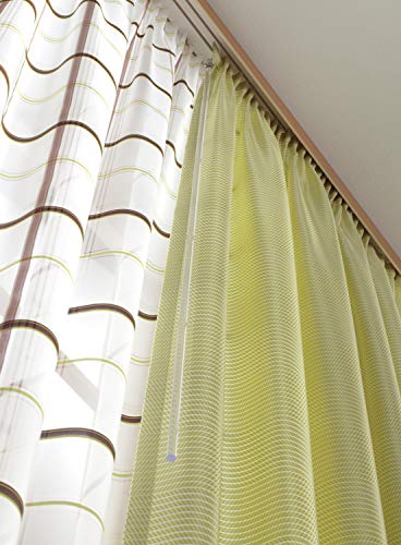 Gardinia Barra giratoria para cortinas, plástico, transparente, 75 cm, 2 unidades