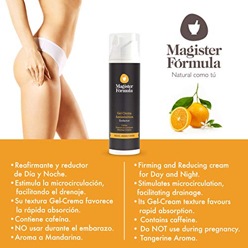 Gel Reductor Adelgazante y Anticelulítico 200ml con Aroma a Mandarina | Crema para Abdomen, Glúteos , Caderas y Brazos | Absorción rápida y anticelulitis | Reductor Corporal para Mujer y Hombre