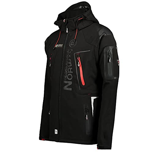 Geographical Norway Hombre de Tacto Suave Funciones Chaqueta para Exterior Impermeable - Negro, Medium