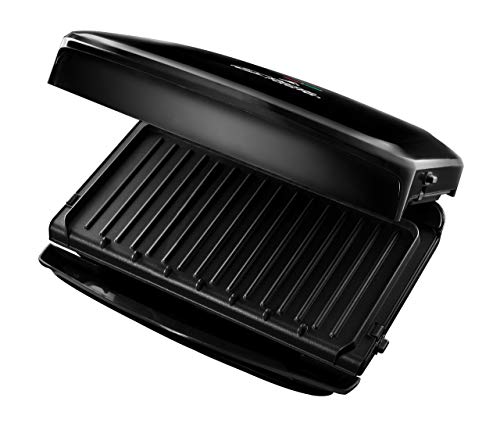 George Foreman Family - Grill Eléctrico (Plancha Grill de 1400 W, 5 porciones, Sin Grasa, Negro) - ref. 24330-56