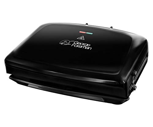 George Foreman Family - Grill Eléctrico (Plancha Grill de 1400 W, 5 porciones, Sin Grasa, Negro) - ref. 24330-56