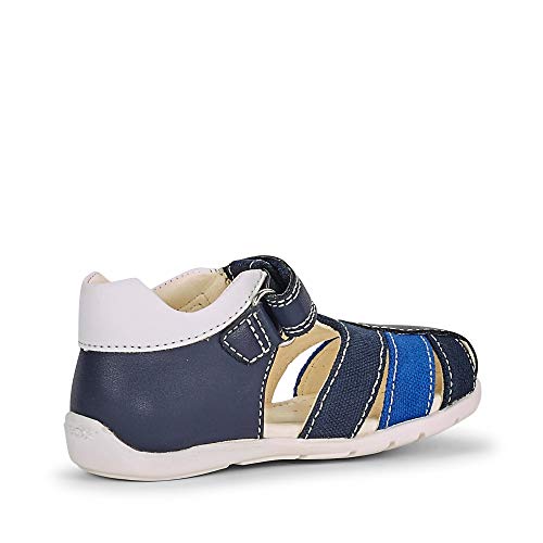 Geox B ELTHAN Boy, Primer Zapato de Andador Bebé-Niños, Navy/Royal, 24 EU