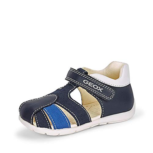 Geox B ELTHAN Boy, Primer Zapato de Andador Bebé-Niños, Navy/Royal, 24 EU