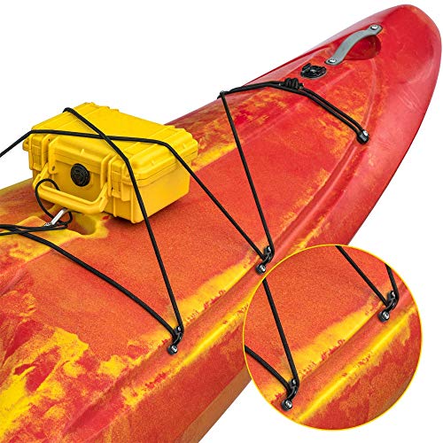 Gfdg Barco Kayak Cubierta Aparejo,10 Piezas Tornillos para Aparejo de Canoa Kayak,Juego de Repuestos para Kayak,Kit de Aparejo Elástico para Kayak,Ojo de Cojín para Kayak,con 20 Tornillos,para Kayak