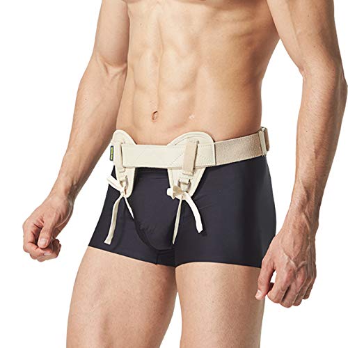 GHzzY Cinturón de Hernia de Ingle Doble para aliviar el Dolor - Braguero inguinal Ajustable para Hombre y Mujer - Cinturón de Hernia de Ingle para cirugía y recuperación de Lesiones