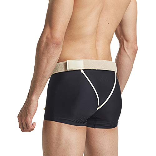 GHzzY Cinturón de Hernia de Ingle Doble para aliviar el Dolor - Braguero inguinal Ajustable para Hombre y Mujer - Cinturón de Hernia de Ingle para cirugía y recuperación de Lesiones