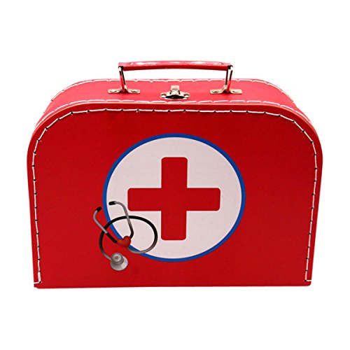 GICO Maletín médico para niños, 29 x 19 x 9 cm, con muchos accesorios y estetoscopio funcional