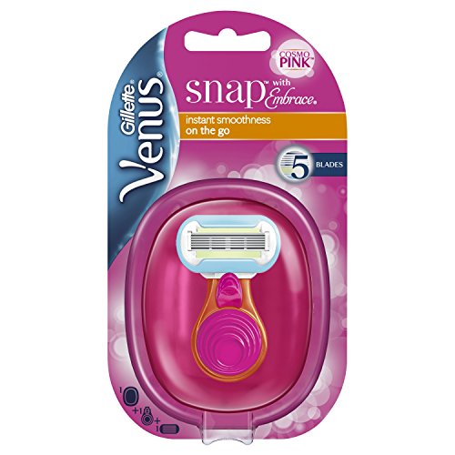 Gillette Venus Snap Maquinilla de Afeitar Mujer Portátil de 5 Hojas con Revestimento Similar al Diamante