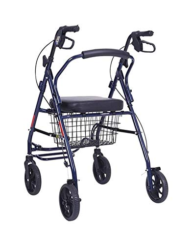 GJX Andadores Ancianos Plegable Andador Carro Creativo Light- Viejo De Cuatro Ruedas Compras, Compras Portátil Plegable Walker