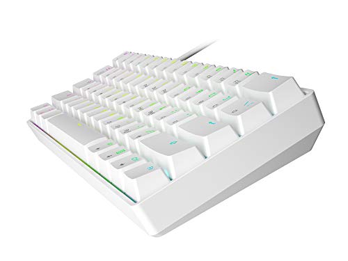 GK61 - Teclado mecánico para juegos con 61 teclas multicolor con retroiluminación LED de colores. Teclado con cable, programable, para gamer PC/Mac