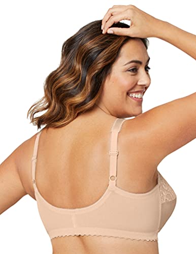 Glamorise Magic Lift Full Figure Support Front Close Bra, Sujetador Cotidiana para Mujer, Beige (Blush), 90C