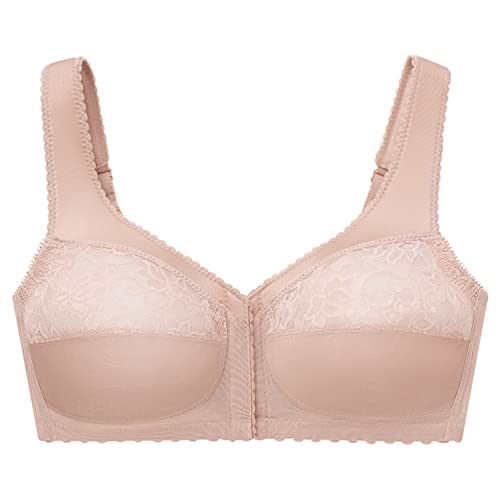 Glamorise Magic Lift Full Figure Support Front Close Bra, Sujetador Cotidiana para Mujer, Beige (Blush), 90C