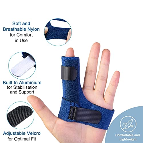 GLLX 2 Piezas Férula de Soporte para Dedos - Férula para Pulgar - Órtesis Dedo Pulgar - para El Dedo Gatillo Y Dolor de Ligamento Alivio del Dolor Lesiones Deportivas