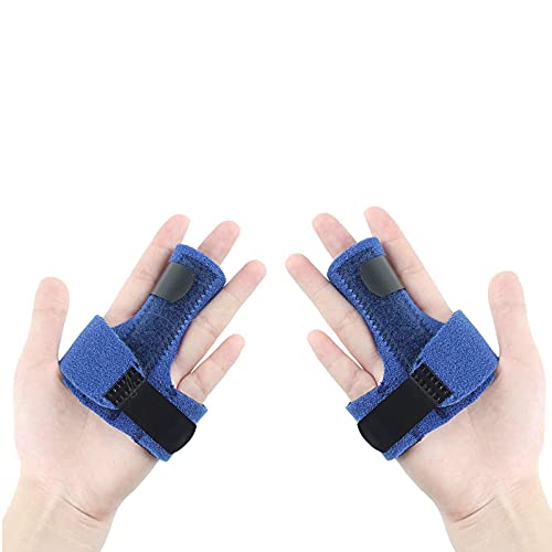 GLLX 2 Piezas Férula de Soporte para Dedos - Férula para Pulgar - Órtesis Dedo Pulgar - para El Dedo Gatillo Y Dolor de Ligamento Alivio del Dolor Lesiones Deportivas