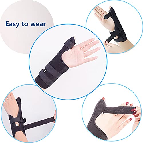 GLLX 2 Piezas Órtesis de Pulgar y Muñequera, Férula Dedo Pulgar, Soporte de Pulgar, Soportes para Deportivo, Esquinces y Distensiones - Alivio del Dolor de Tendinitis Izquierda +Derecha,16.5cm