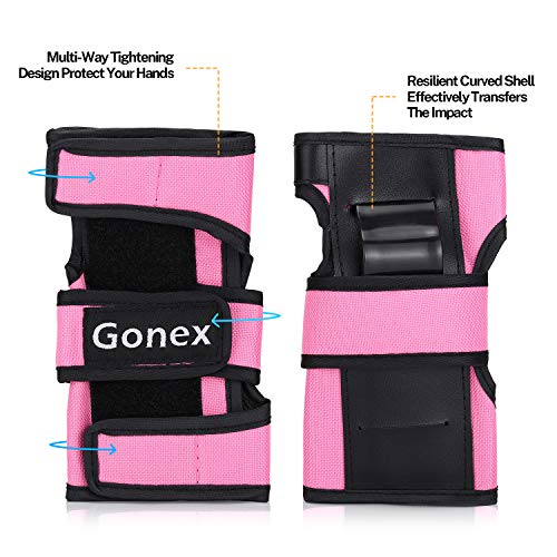 Gonex Protecciones Patines Niños Adultos, Juego Protectores Rodilleras Coderas Muñeca Muñequeras Infantiles para Skate Bicicleta Patinaje Ciclismo Monopatín Escalada Esqui Scooter Seguridad Deportiva