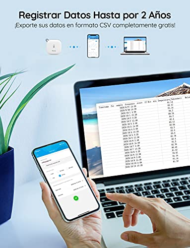 Govee Termómetro Higrómetro WiFi, Digital Sensor Interior Inteligente Control con App soporta Alerta y Notificación para Hogar, Bodega, Invernadero Disponible en Casa Ambiente, Planta y Mascota
