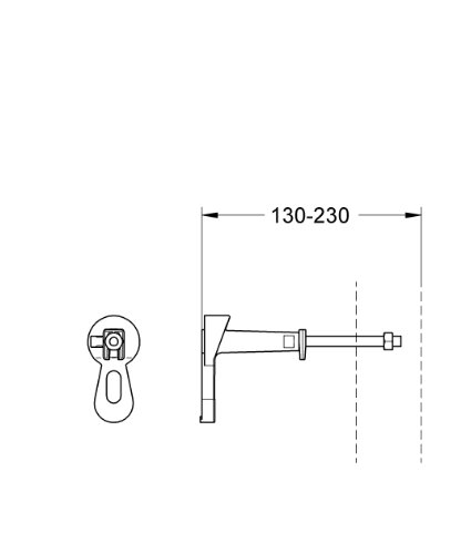 Grohe - Anclaje de Fijación, set de dos piezas, acabado cromado (Ref. 3855800M)