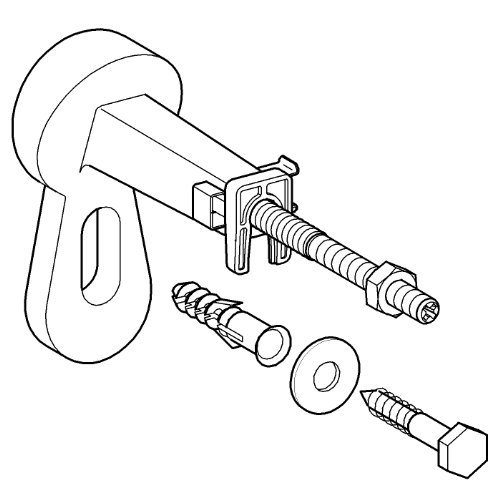 Grohe - Anclaje de Fijación, set de dos piezas, acabado cromado (Ref. 3855800M)