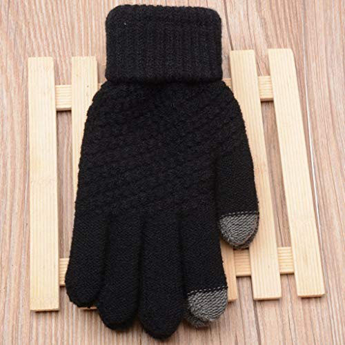 Guante La Magia de la Pantalla táctil Guantes sensoriales de los Guantes Guantes de Mujeres Hembra Stretch Knit del Invierno Manoplas Calientes Guante (Color : B)