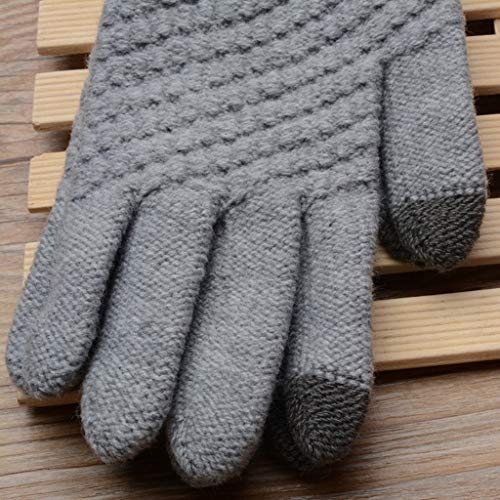 Guante La Magia de la Pantalla táctil Guantes sensoriales de los Guantes Guantes de Mujeres Hembra Stretch Knit del Invierno Manoplas Calientes Guante (Color : B)