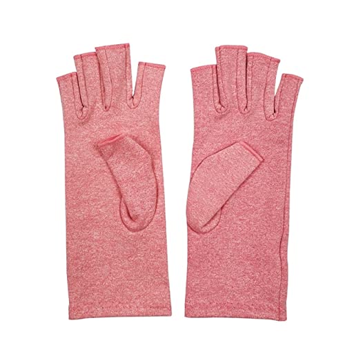 Guantes de presión Algodón Alivio del Dolor Guantes para el Cuidado de Las articulaciones Unisex Fitness Guantes de Medio Dedo Terapia Soporte de muñeca Guantes de compresión -a1-M