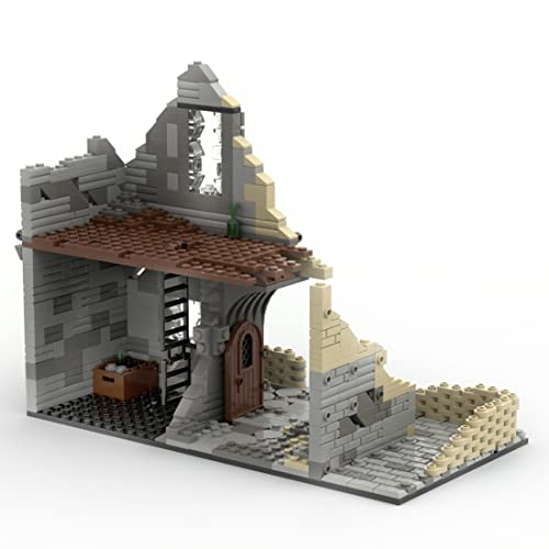 GUDA Juego de 740 piezas de construcción de escenas militares WW2 con barreras, armas, modelo arquitectónico, compatible con Lego