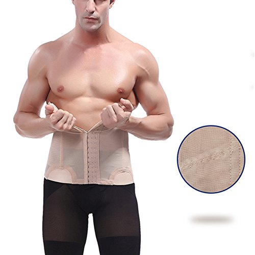 GUOCU Hombre Calzoncillos Bóxer con Faja Reductora Ropa Interior Moldeador Pantalones Adelgazante Suave Transpirable Shapewear Piel L