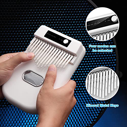 Gyj&mmm Kalimba Pulgar Piano 17 Teclas, Kalimba electrónica USB, Bluetooth Compatible con Altavoces Pulgar del Dedo del Piano portátil Piano Regalo Instrumento,Oro