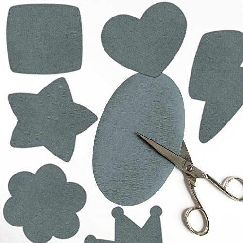 Haberdashery Online 6 Rodilleras Color Gris Medio termoadhesivas de Plancha. Coderas para Proteger tu Ropa y reparación de Pantalones, Chaquetas, Jerseys, Camisas. 16 x 10 cm. RP12