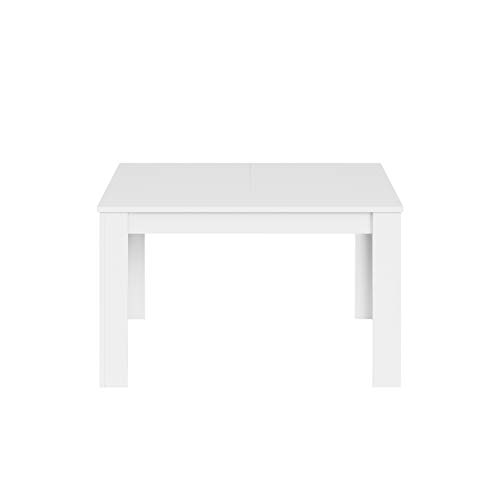 Habitdesign Mesa de Comedor Extensible, Mesa salón o Cocina, Acabado en Color Blanco Artik, Modelo Kendra, Medidas: 140-190 cm (Largo) x 90 cm (Ancho) x 78 cm (Alto)