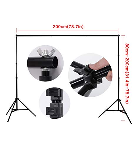 HAKUTATZ® Juego de Estudio fotográfico Profesional, lámpara de Estudio, Sets de Estudio, Sistema de Fondo con 2 Fondos trípode de lámpara Reflector 5 en 1, softbox, fotografía con Funda Protectora