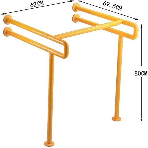 Handrails Barandillas inclinadas o verticales Lavabo de baño Apoyabrazos Lavabo personas discapacitadas Accesibilidad Pedestal Accesible Seguridad Tamaño puede ser personalizado (Color: Amarillo)