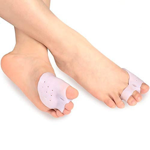 Haofy Separadores de Dedos de Gel para Juanetes, Silicona Corrector de Juanetes Separadores Protectores de Dedos de Los Pies para Hombres y Mujeres, Corrector de Dedos Enderezadora Dedo Pulgar Del Pie