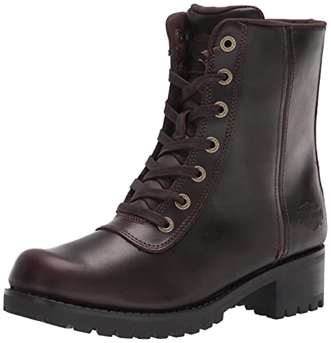 Harley-Davidson Ashby Botas de motocicleta con cordones para mujer, Marrón, 36 EU