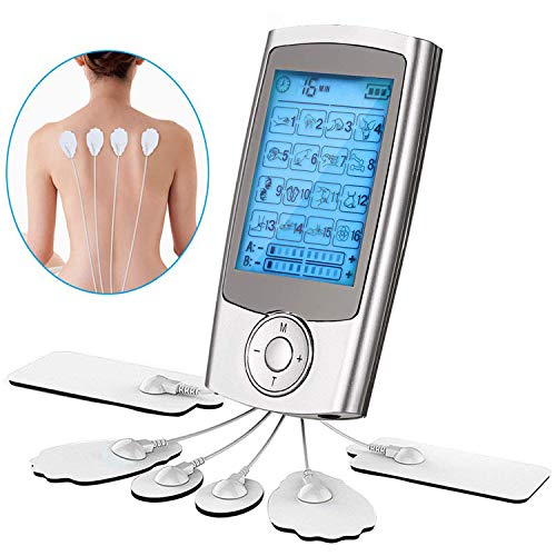 HARPIMER Electroestimulador Digital Masaje, Masajeador Recargable con 16 Modos Ideal para Tratar el estrés del Cuello, Dolor ciático y Alivio del Muscular