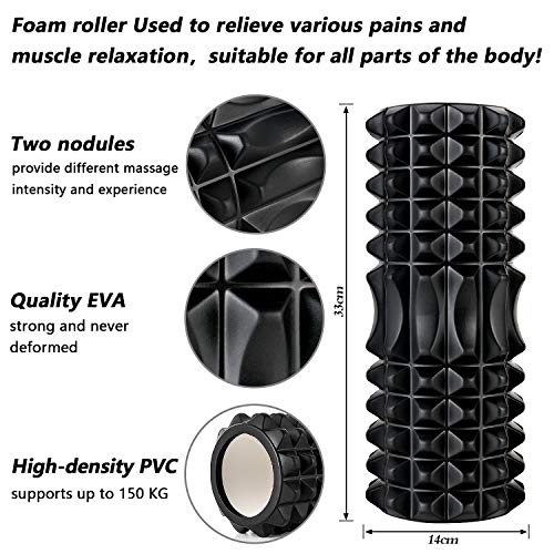 HBselect Foam Roller Rodillo Masaje Muscular Bola Masaje Rulo Masaje Rollo Masaje para Relajar Muscular Pies y Espalda Pierna Fitness