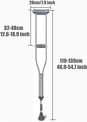 HCYY Muelle de Descarga(Juego A), muleta de plástico médico de Altura Regulable con Amortiguador, bastón de Mina de Uso Pesado y Adulto del costado del costado, y Dolor inseparable.